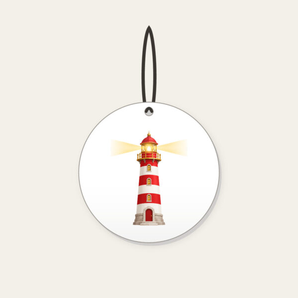 Product image Striped Lighthouse Beam Ceramic Ornament