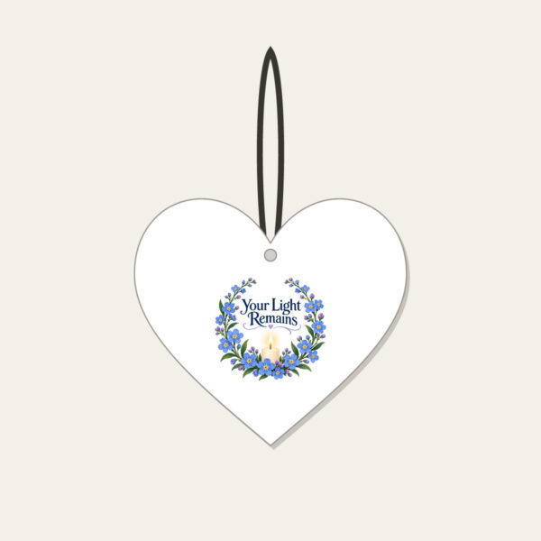 Product image Your Light Remains Heart Ceramic Ornament