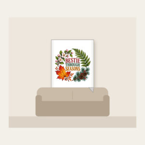 BESTIE THROUGH SEASONS Fleece Blanket in white