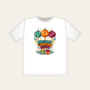 BIRTHDAY LANTERN GLOW T-Shirt in white