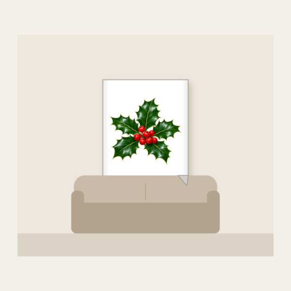 Product image Holly Sprig with Red Berries Fleece Blanket