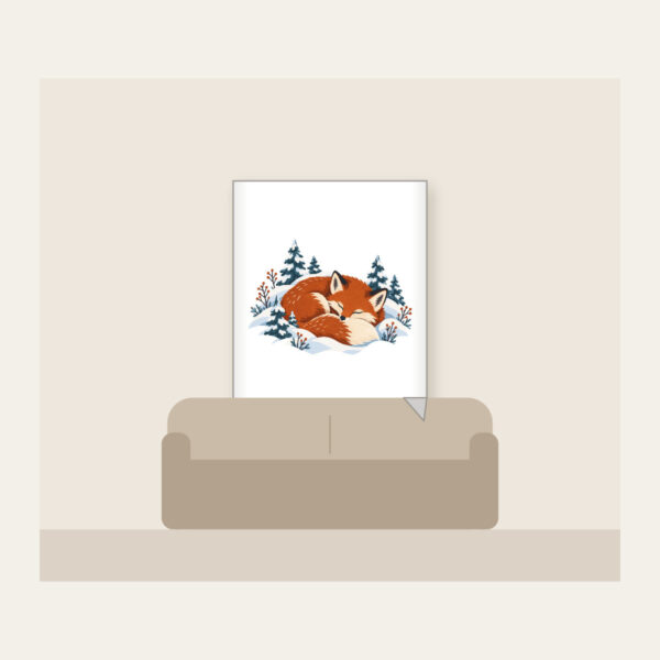 Product image Sleeping Fox Among Snowy Pines Fleece Blanket