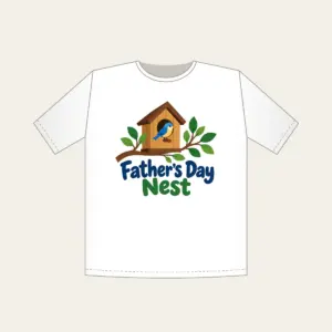 Father's Day Nest T-Shirt in white