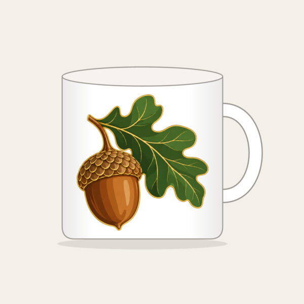 Product image Gold-Outlined Acorn and Oak Leaf Mug