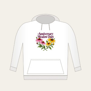 Anniversary Meadow Duet Hoodie in white
