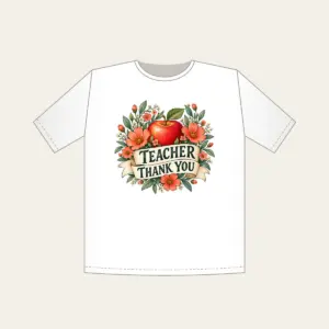 TEACHER THANK YOU T-Shirt in white
