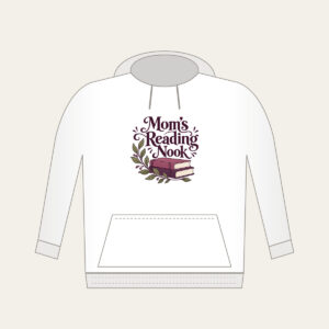 Mom's Reading Nook Hoodie in white