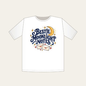 BESTIE MOONLIGHT NOTES T-Shirt in white