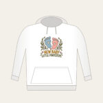 NEW BABY LITTLE FOOTSTEPS Hoodie in white