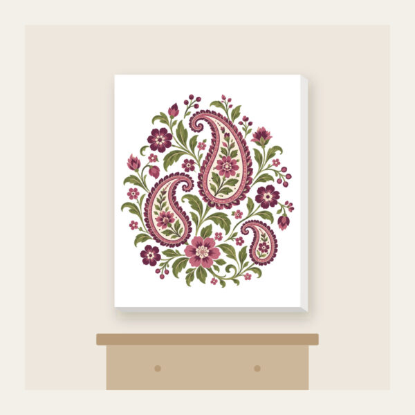 Product image Plum and Olive Paisley Garden Canvas Print