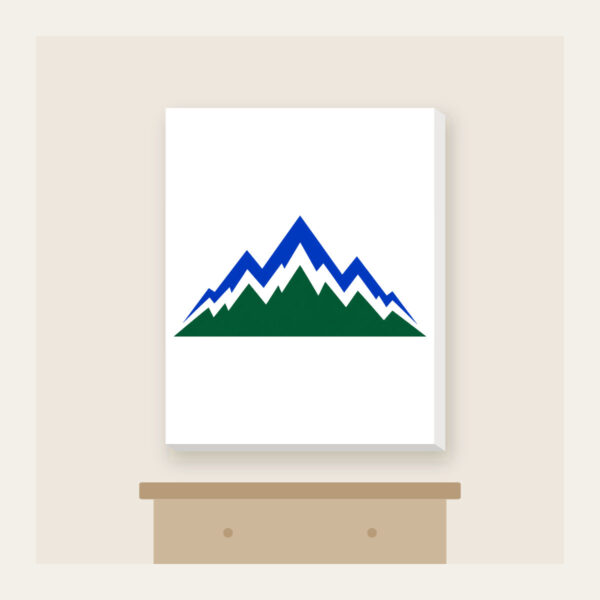 Product image Cobalt Zigzag Mountain Peaks Canvas Print