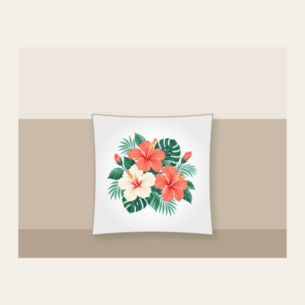 Product image Hibiscus Sorbet Tropical Blooms Pillow