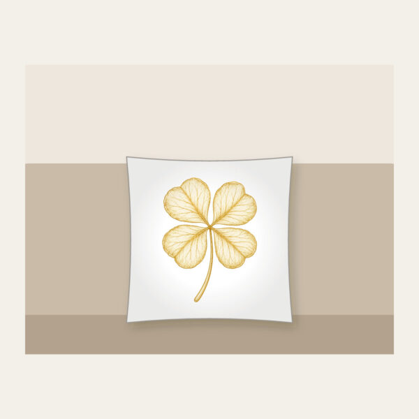Product image Four-Leaf Clover Botanical Plate Pillow