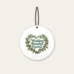 Wedding Branches Entwined Ceramic Ornament in white