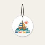 NEW BABY TINY SAILS Ceramic Ornament in white