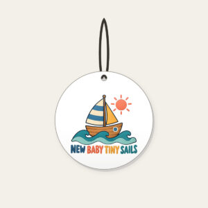 NEW BABY TINY SAILS Ceramic Ornament in white