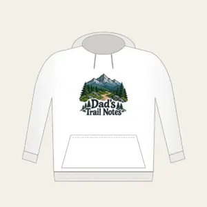 Dad's Trail Notes Hoodie in white