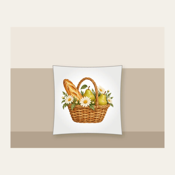 Product image Baguette and Pear Basket Pillow