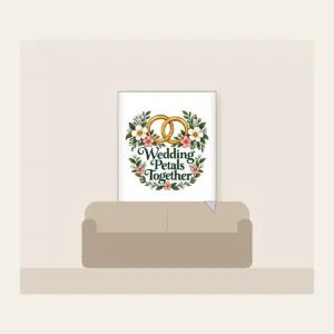 Wedding Petals Together Fleece Blanket in white