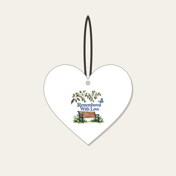 Product image Remembered with Love Heart Ceramic Ornament