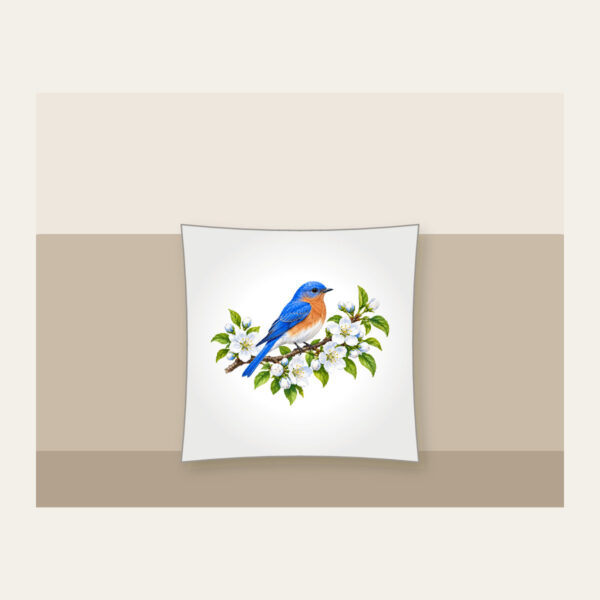 Product image Bluebird on Blossoming Branch Pillow