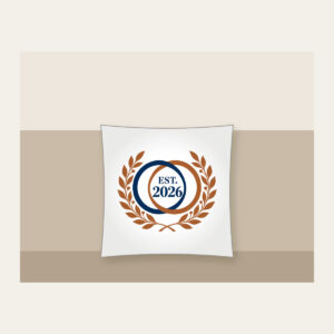 EST. 2026 Pillow in white