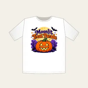 Moonlit Treat Parade T-Shirt in white
