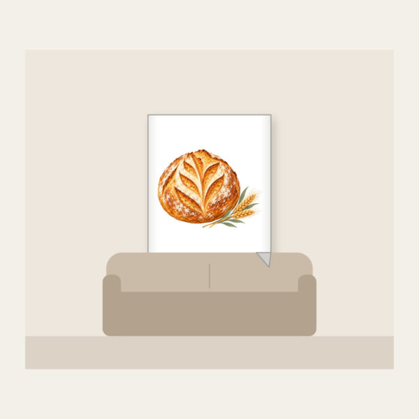 Product image Sourdough Loaf and Wheat Sprig Fleece Blanket