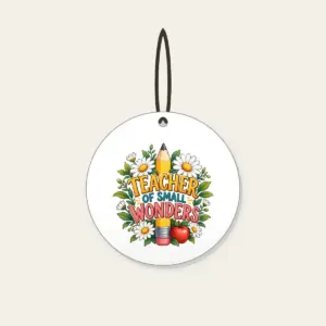TEACHER OF SMALL WONDERS Ceramic Ornament in white