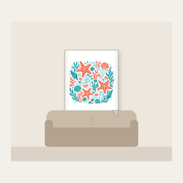 Product image Tide-Pool Starfish Pattern Fleece Blanket