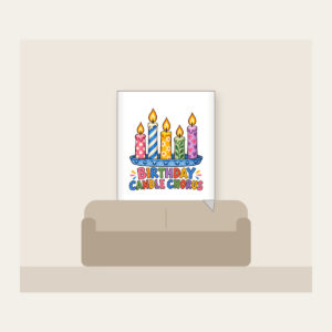 BIRTHDAY CANDLE CHORUS Fleece Blanket in white