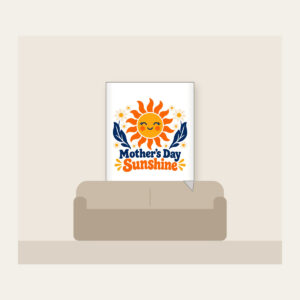 Mother's Day Sunshine Fleece Blanket in white