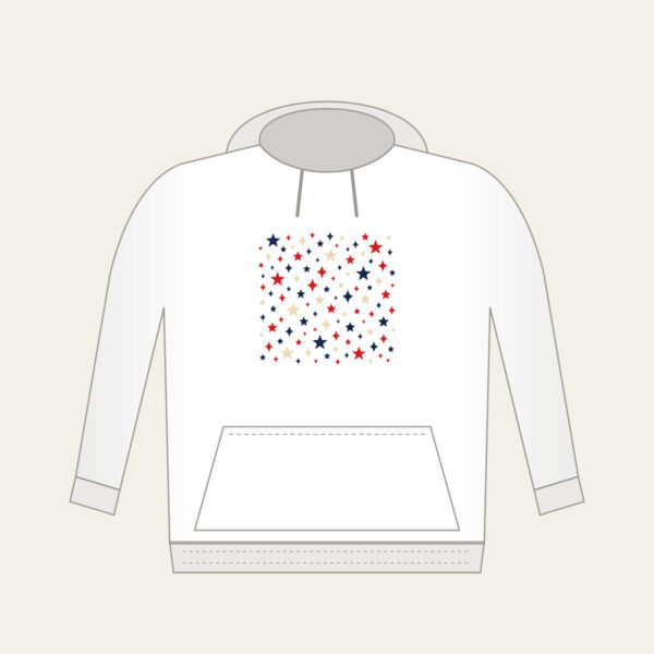 Product image Small Stars and Diamonds Repeat in Navy Hoodie