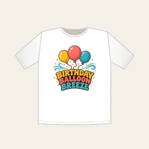 BIRTHDAY BALLOON BREEZE T-Shirt in white