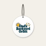 Dad's Backyard Orbit Ceramic Ornament in white