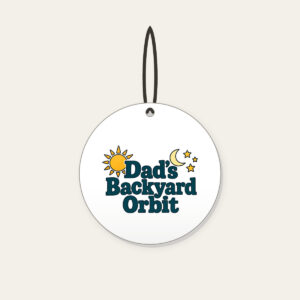 Dad's Backyard Orbit Ceramic Ornament in white
