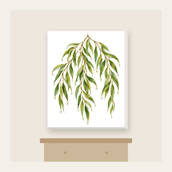 Product image Weeping Willow Branches with Dewdrops Canvas Print