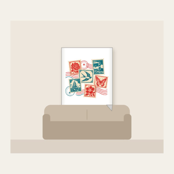 Product image Vintage Postage Collage Fleece Blanket