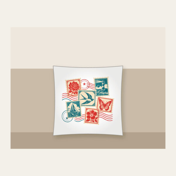 Product image Vintage Postage Collage Pillow
