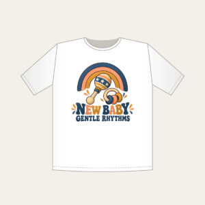 NEW BABY GENTLE RHYTHMS T-Shirt in white