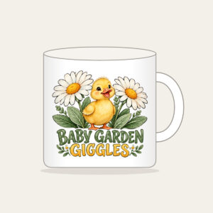 BABY GARDEN GIGGLES Mug in white