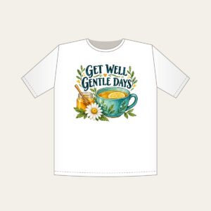 GET WELL GENTLE DAYS T-Shirt in white