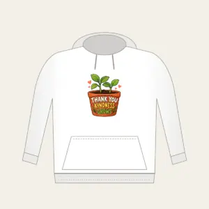 THANK YOU KINDNESS GROWS Hoodie in white