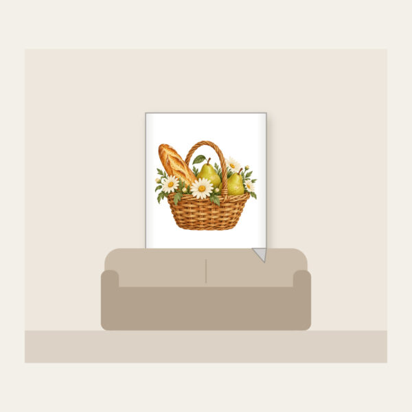 Product image Baguette and Pear Basket Fleece Blanket