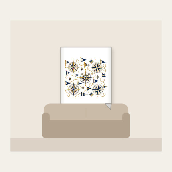 Product image Compass Roses and Pennants Fleece Blanket