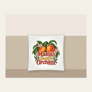Mama's Sunlit Orchard Pillow in white