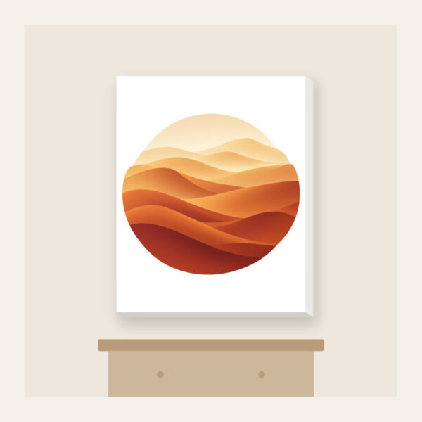 Product image Sand-to-Rust Dune Gradient Canvas Print