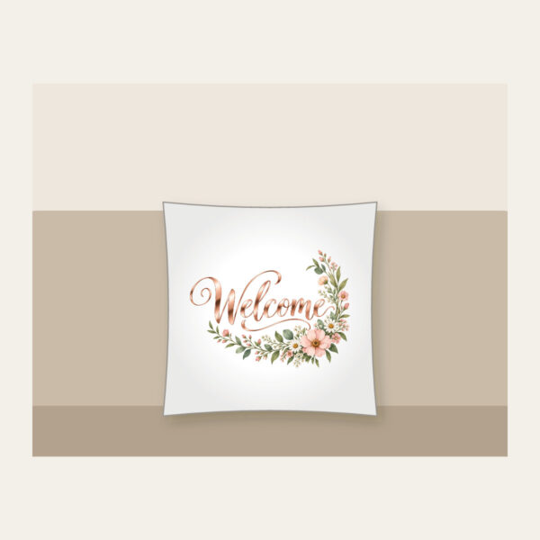 Product image Rose Gold Welcome Wildflower Garland Pillow