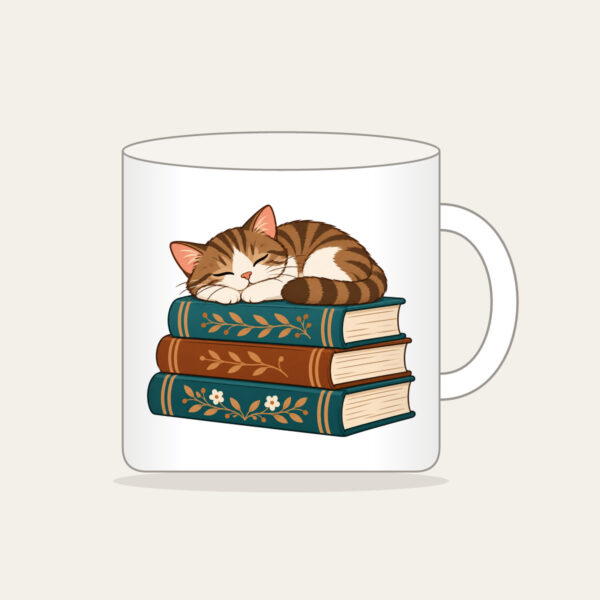 Product image Cat Napping on Three Books Mug