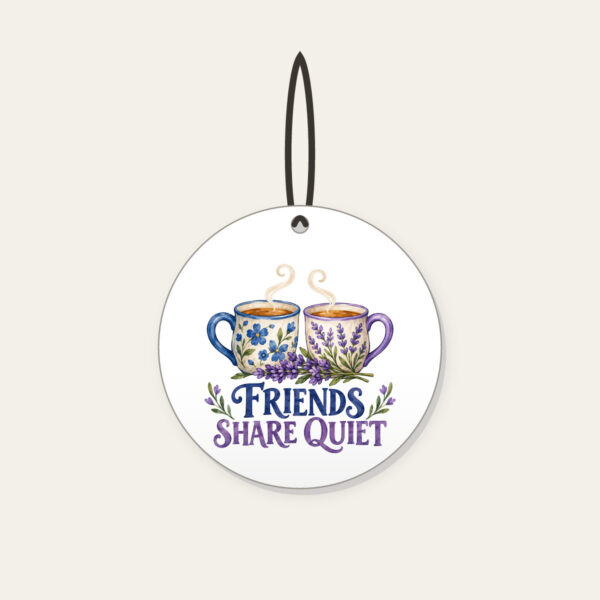 Product image Friends Share Quiet Ceramic Ornament